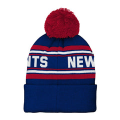 New York Giants Preschool Jacquard Cuffed Knit Hat with Pom Royal | NFL