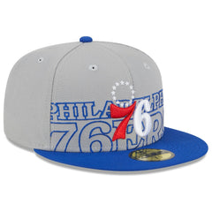 Philadelphia 76ers 2023 NBA Draft Two-Tone 59FIFTY Fitted Hat Gray/Royal - NBA