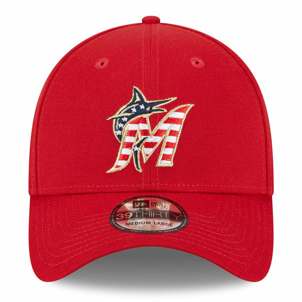 Miami Marlins New Era 2023 Fourth of July 39THIRTY Flex Hat - MLB