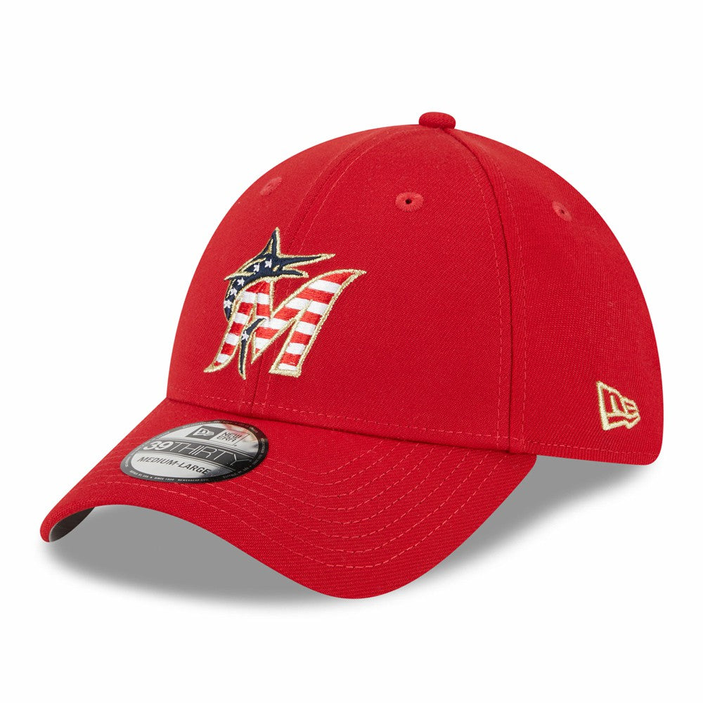 Miami Marlins New Era 2023 Fourth of July 39THIRTY Flex Hat - MLB