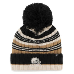 Cleveland Browns '47 Women's Barista Cuffed Knit Hat with Pom Natural | 47 brand