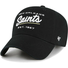 New Orleans Saints '47 Women's Sidney Clean Up Adjustable Hat Black | 47 brand