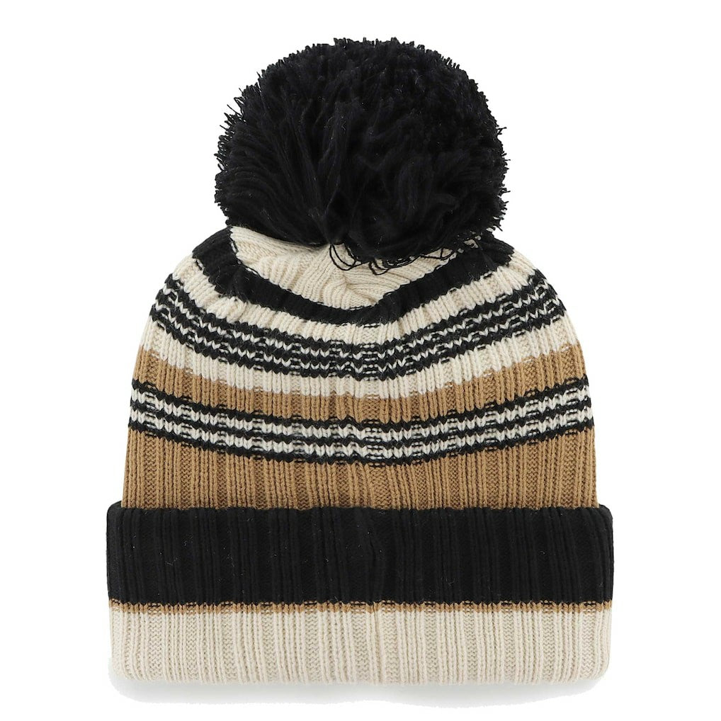 New Orleans Saints '47 Women's Barista Cuffed Knit Hat with Pom Natural | 47 brand
