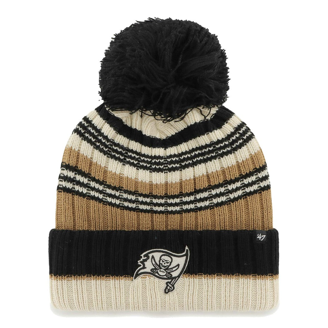 Tampa Bay Buccaneers '47 Women's Barista Cuffed Knit Hat with Pom Natural | 47 brand