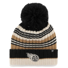Tennessee Titans '47 Women's Barista Cuffed Knit Hat with Pom Natural | 47 brand