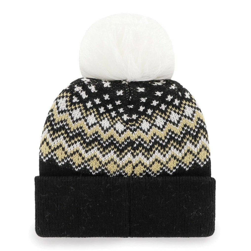 New Orleans Saints '47 Women's Elsa Cuffed Knit Hat with Pom Black | 47 brand