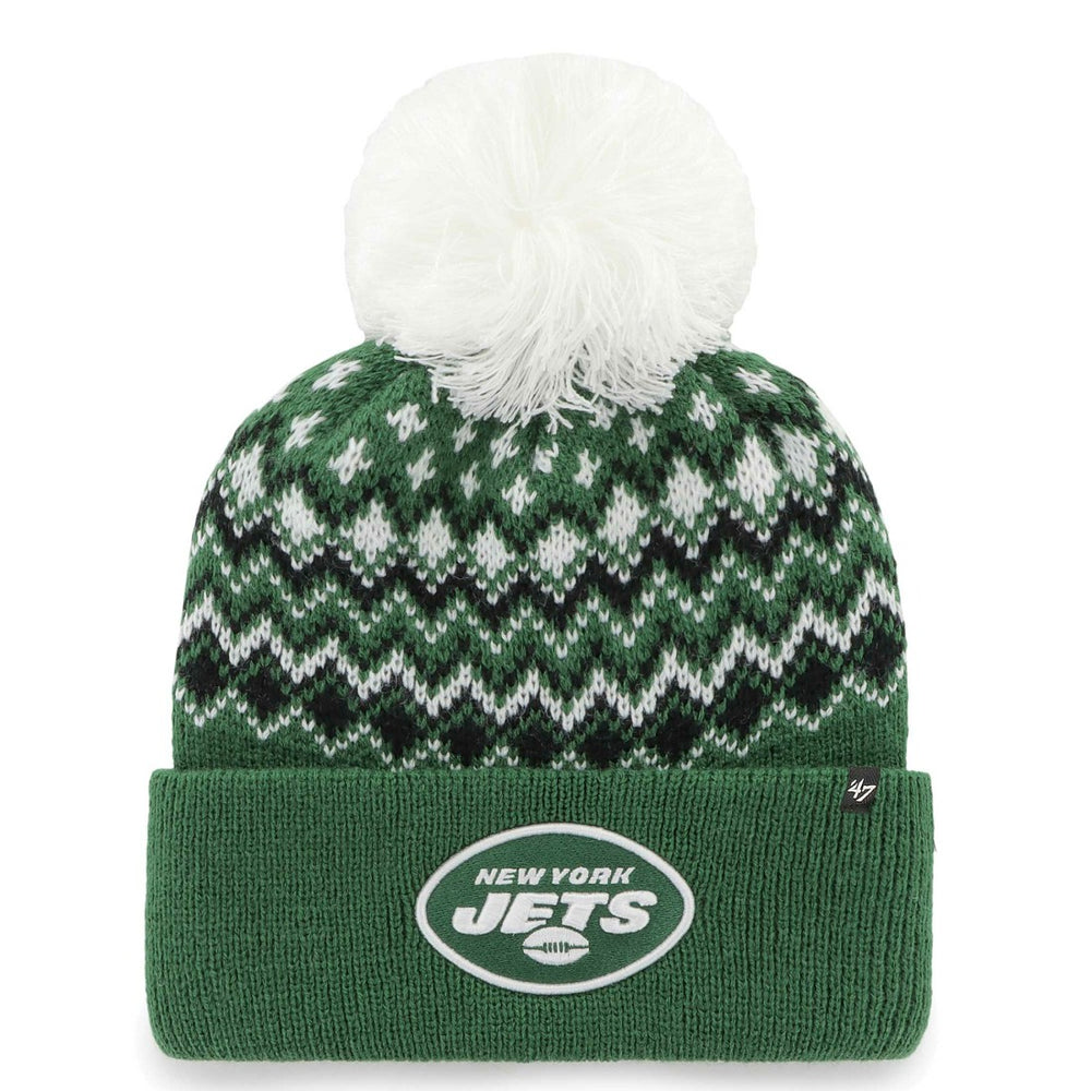 New York Jets '47 Women's Elsa Cuffed Knit Hat with Pom Green | 47 brand