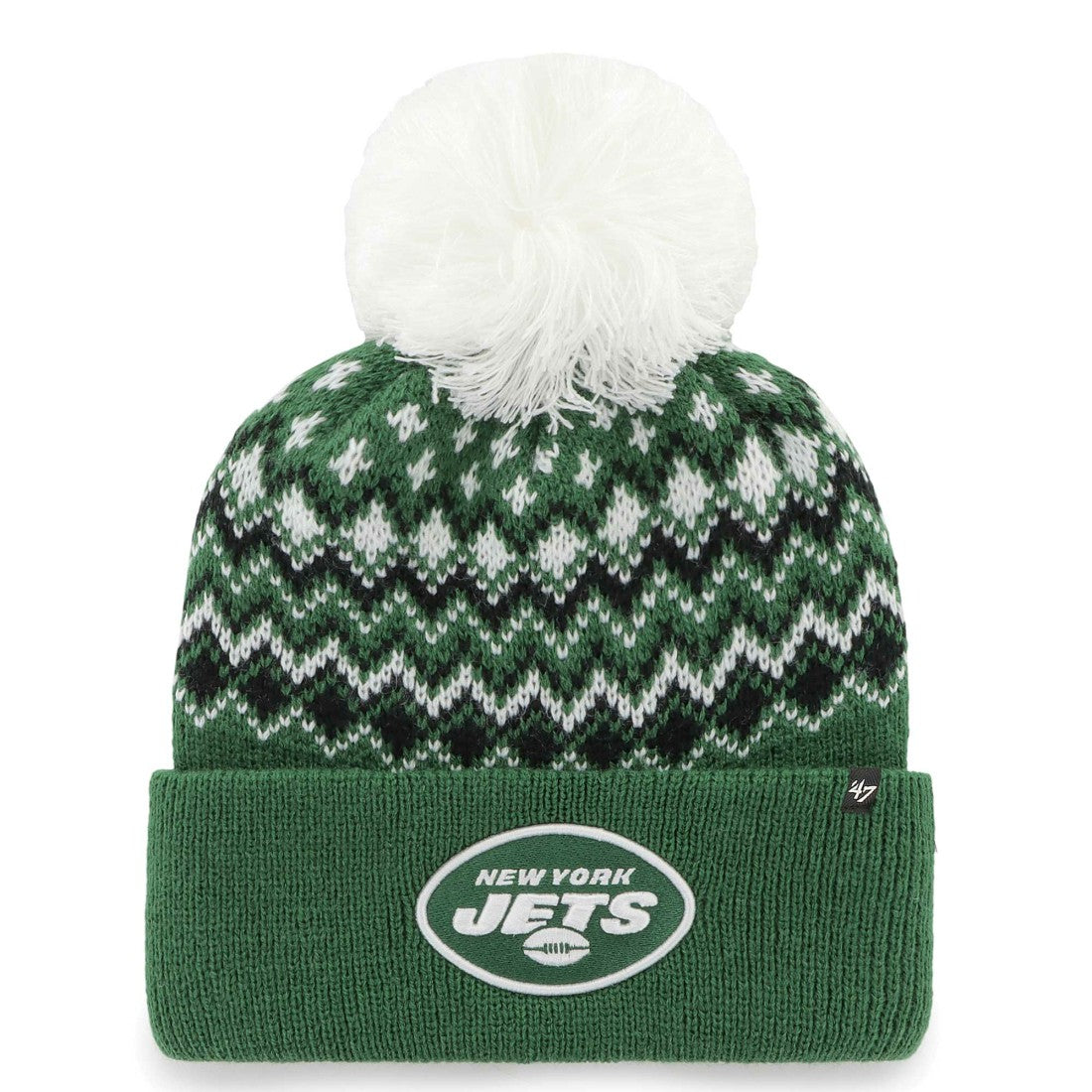 New York Jets '47 Women's Elsa Cuffed Knit Hat with Pom Green | 47 brand