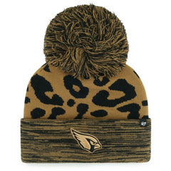 Arizona Cardinals '47 Women's Rosette Cuffed Knit Hat with Pom Brown | 47 brand