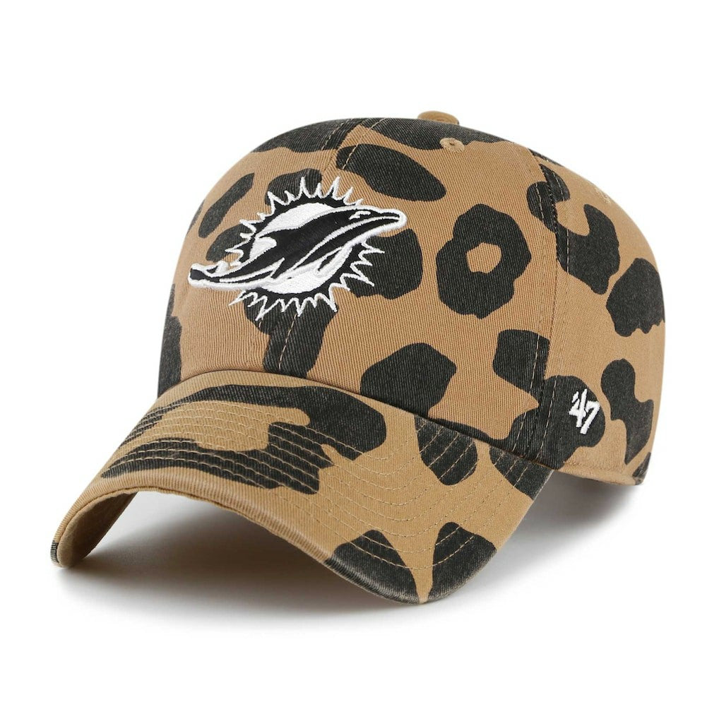 Miami Dolphins '47 Women's Rosette Clean Up Adjustable Hat Tan | 47 brand