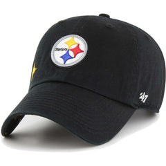 Pittsburgh Steelers '47 Women's Confetti Icon Clean Up Adjustable Hat Black | 47 brand