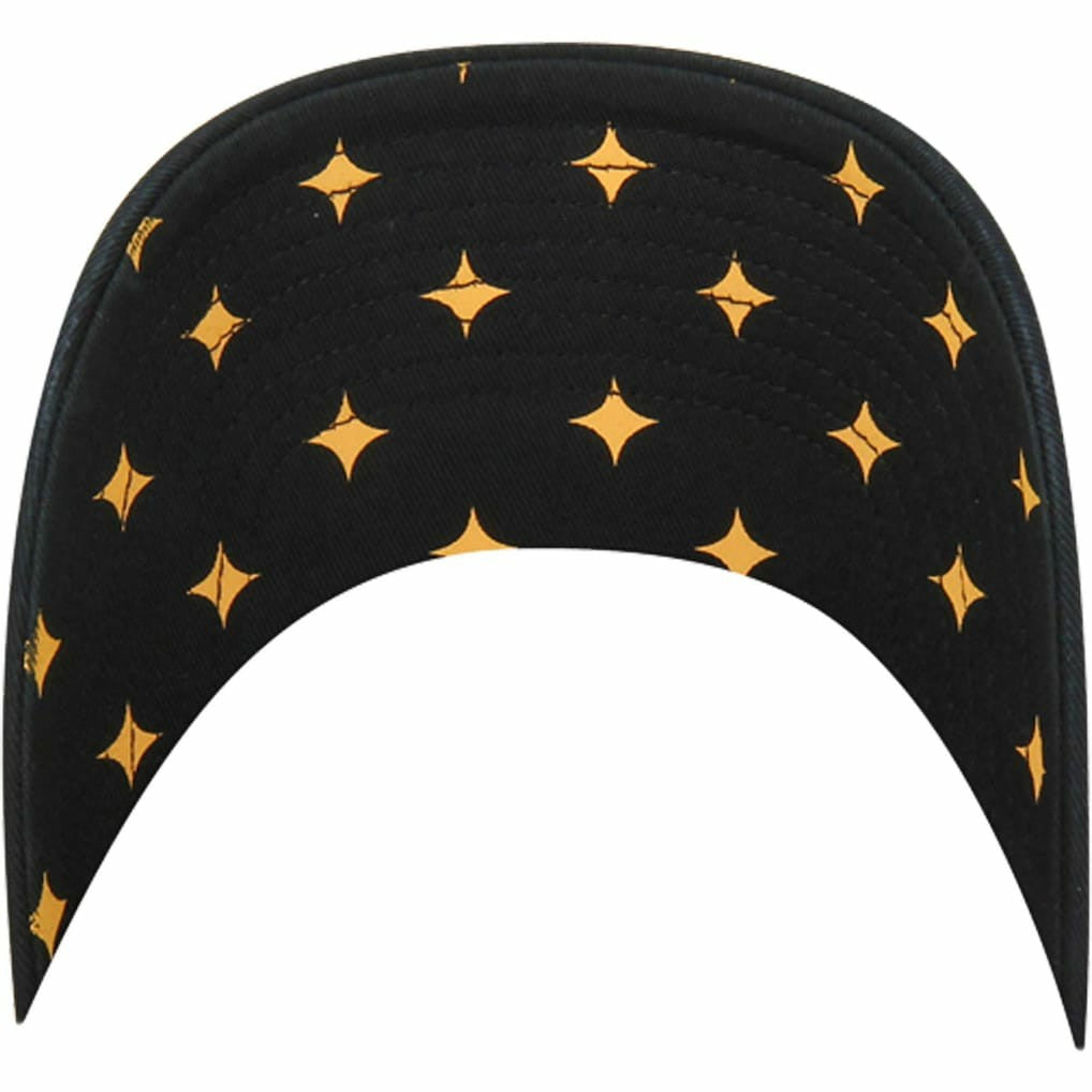 Pittsburgh Steelers '47 Women's Confetti Icon Clean Up Adjustable Hat Black | 47 brand