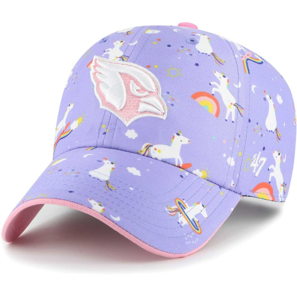Arizona Cardinals '47 Girls Preschool Unicorn Clean Up Adjustable Hat Lavender | 47 brand
