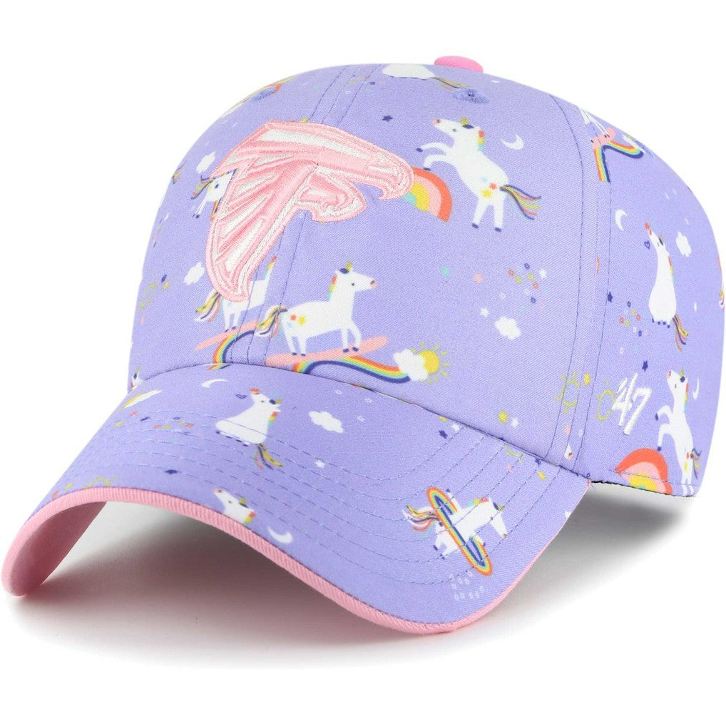 Atlanta Falcons '47 Girls Preschool Unicorn Clean Up Adjustable Hat Lavender | 47 brand