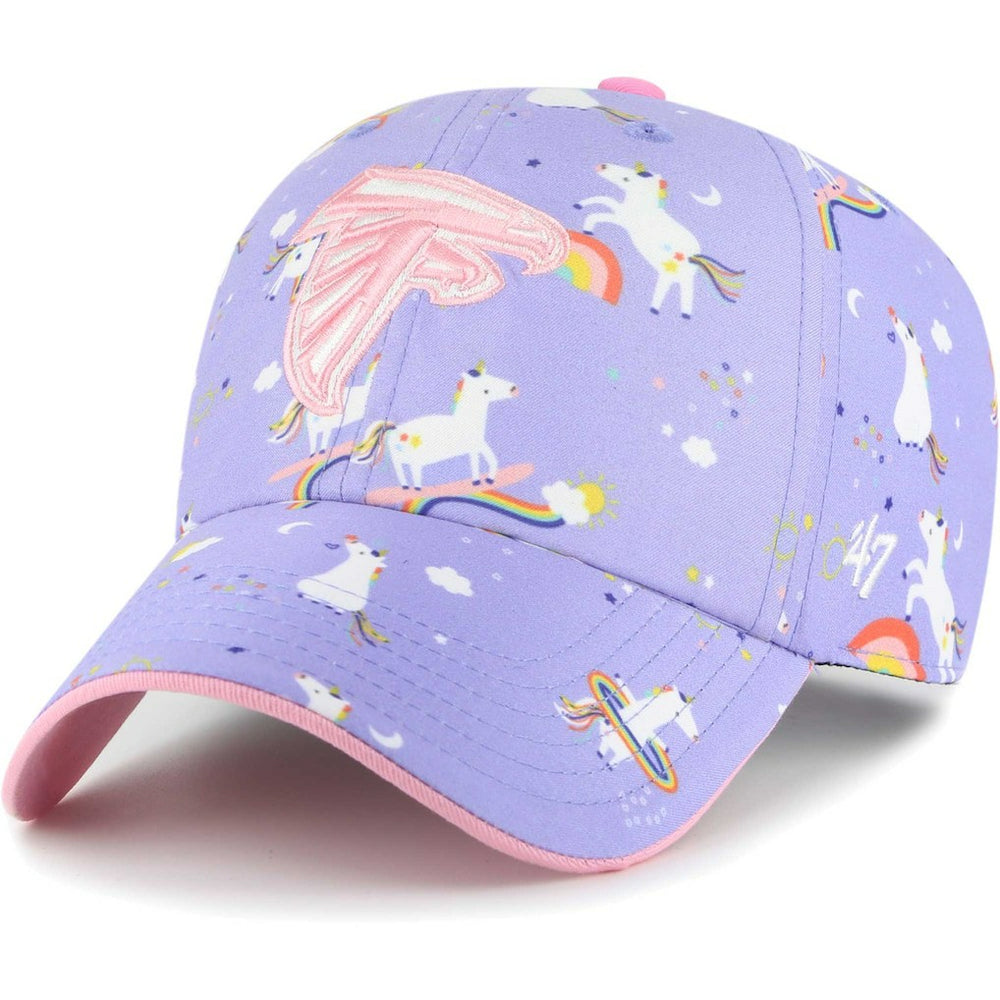 Atlanta Falcons '47 Girls Preschool Unicorn Clean Up Adjustable Hat Lavender | 47 brand