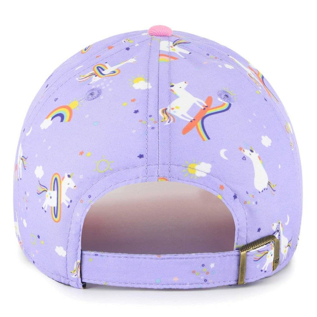 Baltimore Ravens '47 Girls Preschool Unicorn Clean Up Adjustable Hat Lavender | 47 brand