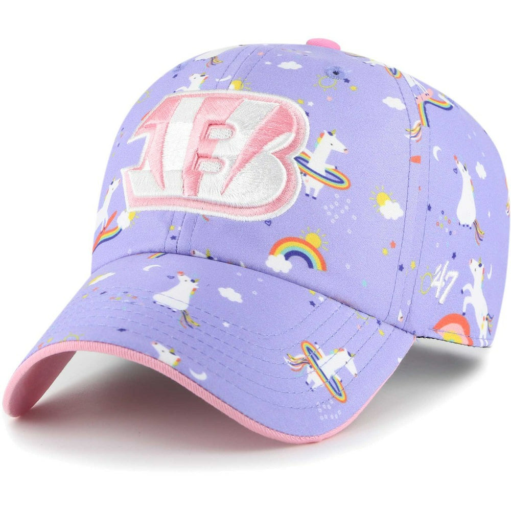 Cincinnati Bengals '47 Girls Preschool Unicorn Clean Up Adjustable Hat Lavender | 47 brand