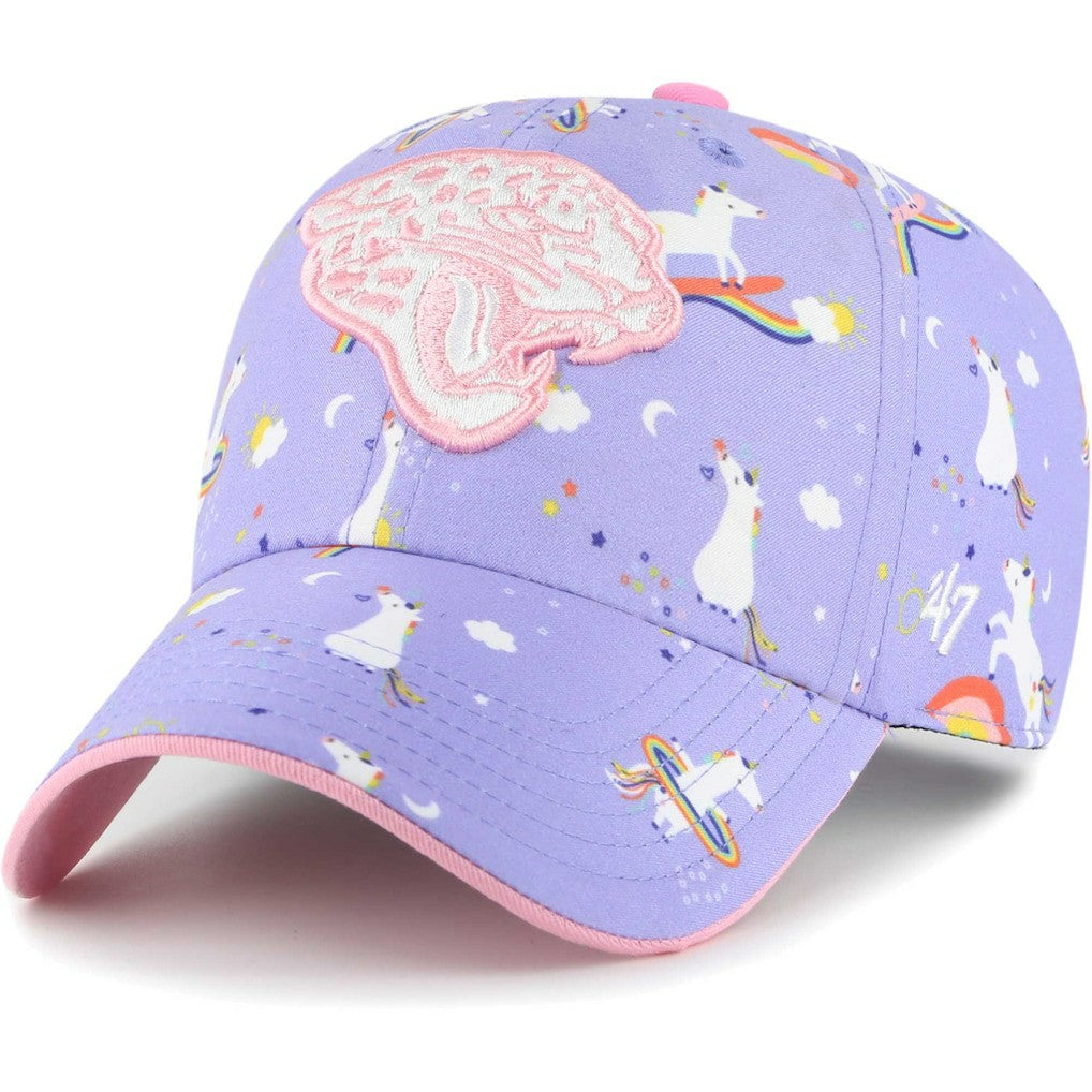 Jacksonville Jaguars '47 Girls Preschool Unicorn Clean Up Adjustable Hat Lavender | 47 brand