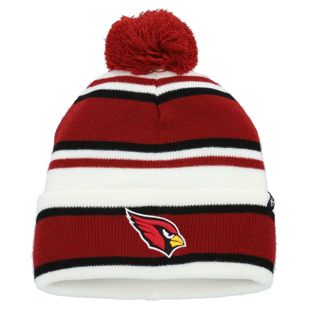 Arizona Cardinals '47 Youth Stripling Cuffed Knit Hat with Pom White | 47 brand