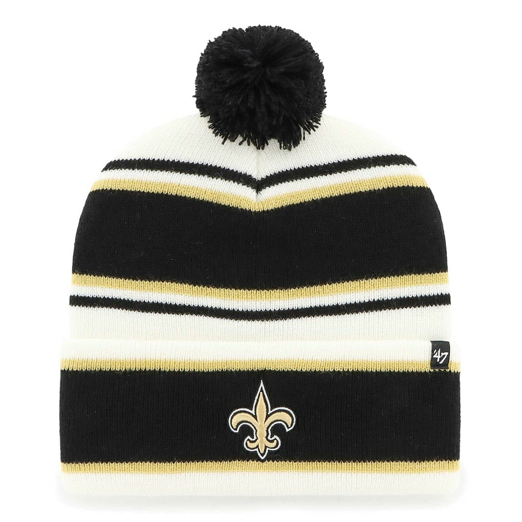 New Orleans Saints '47 Youth Stripling Cuffed Knit Hat with Pom White | 47 brand