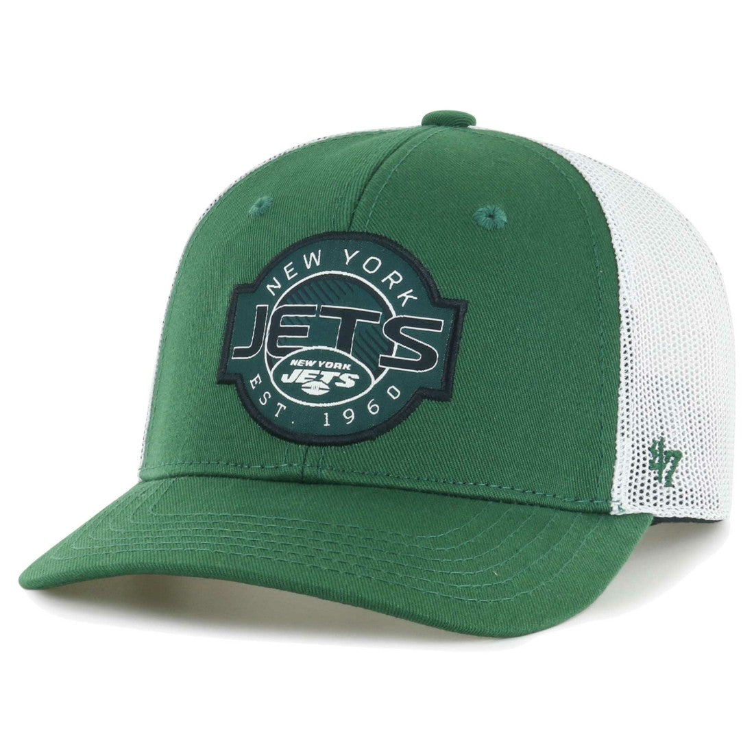 New York Jets '47 Youth Scramble Adjustable Trucker Hat Green/White | 47 brand