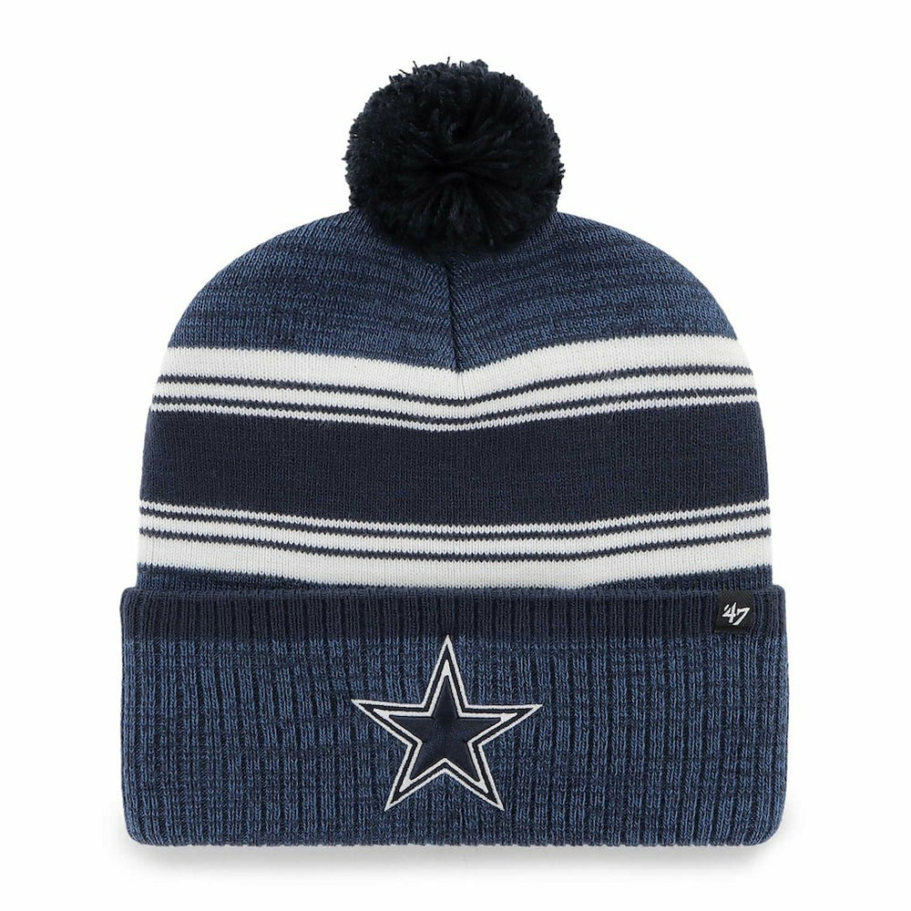 Dallas Cowboys '47 Fadeout Cuffed Knit Hat with Pom Navy | 47 brand