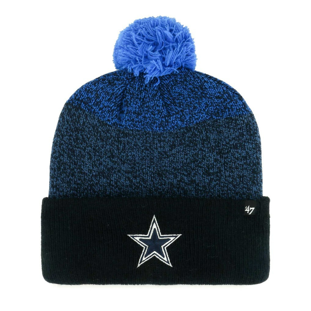 Dallas Cowboys '47 Dark Freeze Cuffed Knit Hat with Pom Navy | 47 brand