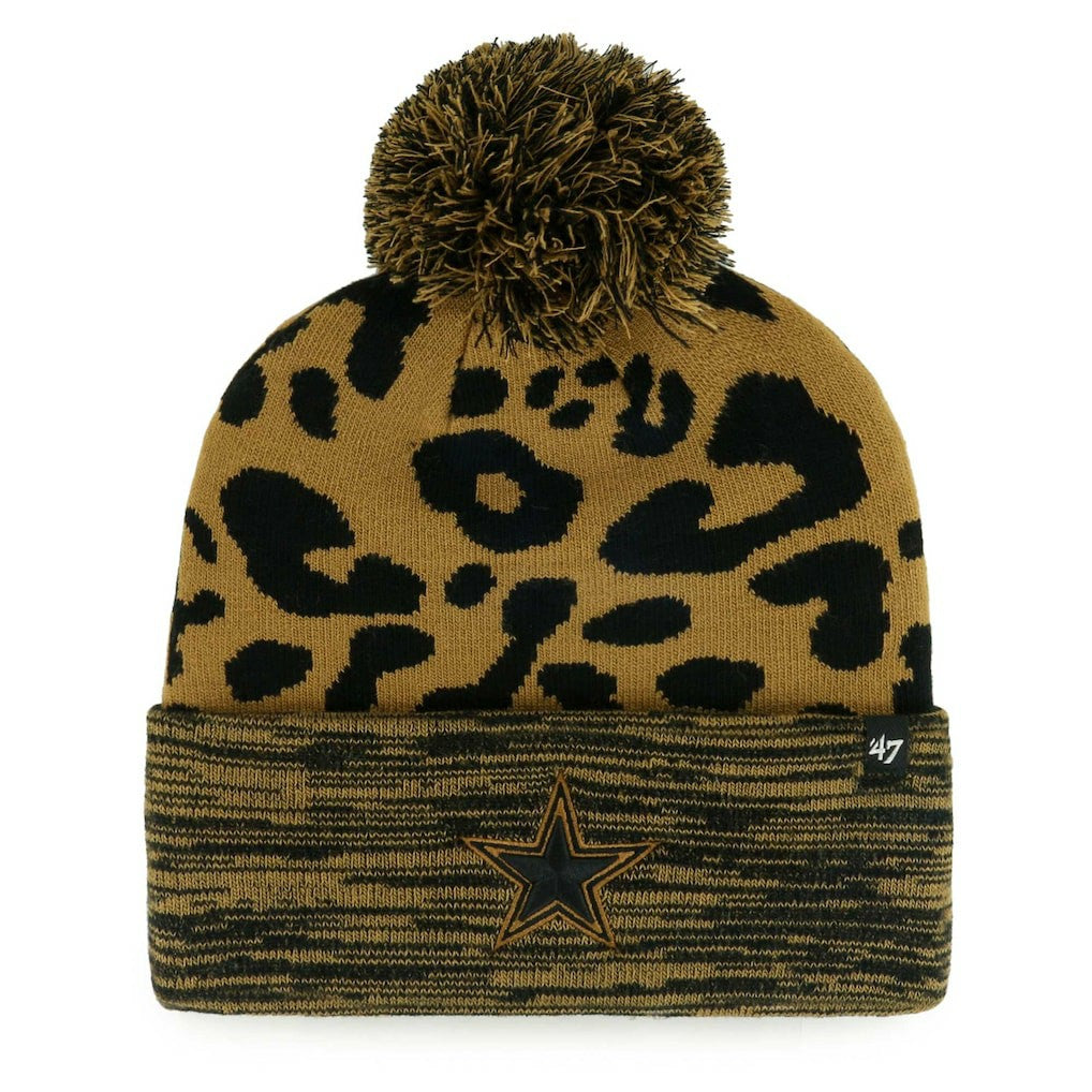 Dallas Cowboys '47 Women's Rosette Cuffed Knit Hat with Pom Tan | 47 brand