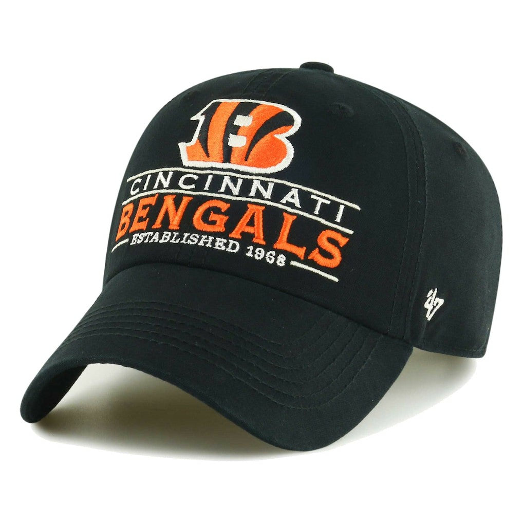Cincinnati Bengals '47 Vernon Clean Up Adjustable Hat Black | 47 brand
