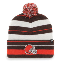 Cleveland Browns '47 Powerline Cuffed Knit Hat with Pom Brown | 47 brand