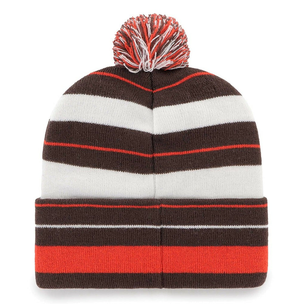 Cleveland Browns '47 Powerline Cuffed Knit Hat with Pom Brown | 47 brand
