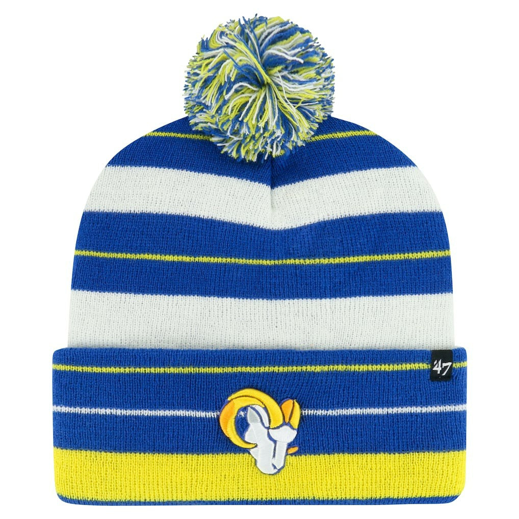Los Angeles Rams '47 Powerline Cuffed Knit Hat with Pom Royal | 47 brand