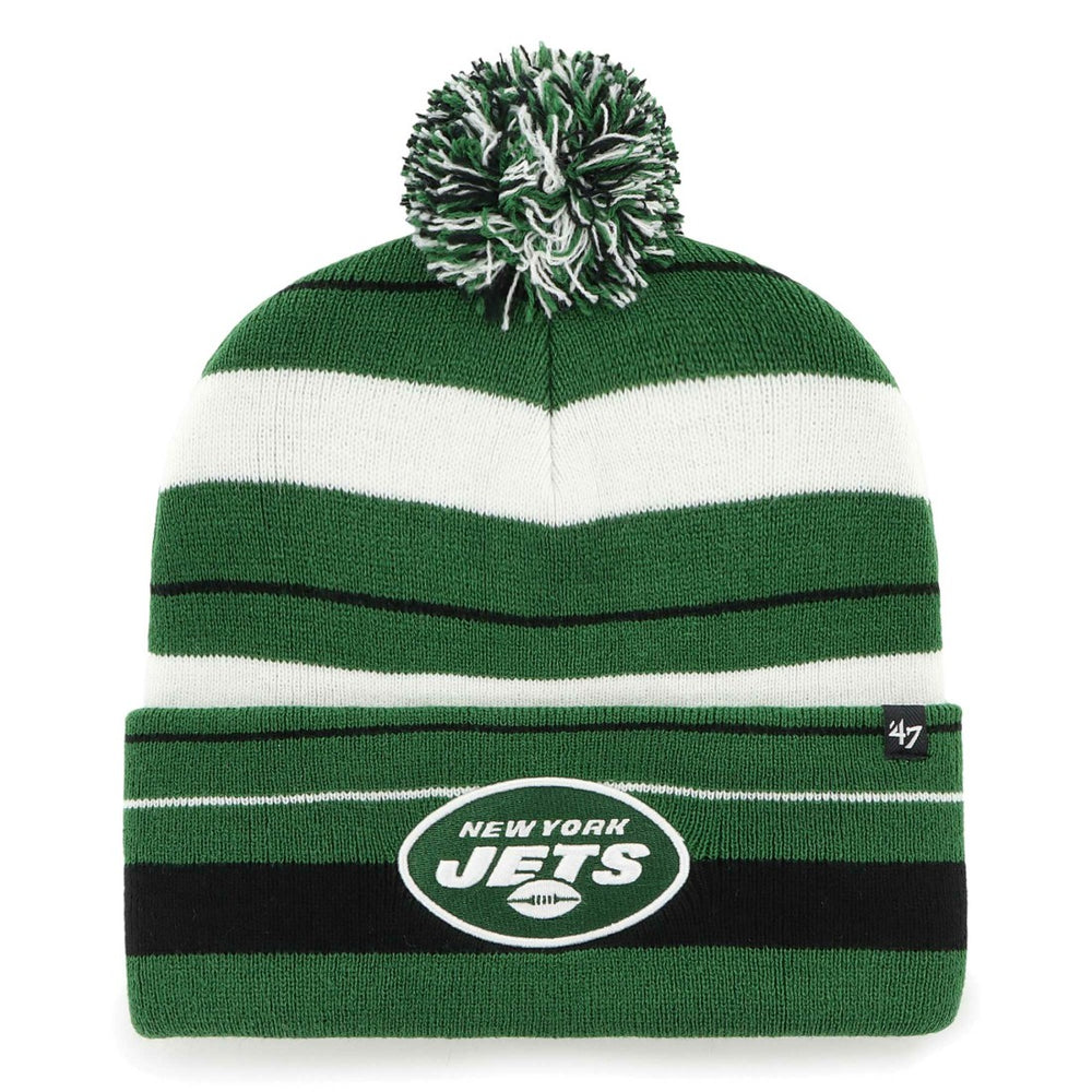 New York Jets '47 Powerline Cuffed Knit Hat with Pom Green | 47 brand