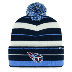 Tennessee Titans '47 Powerline Cuffed Knit Hat with Pom Navy | 47 brand