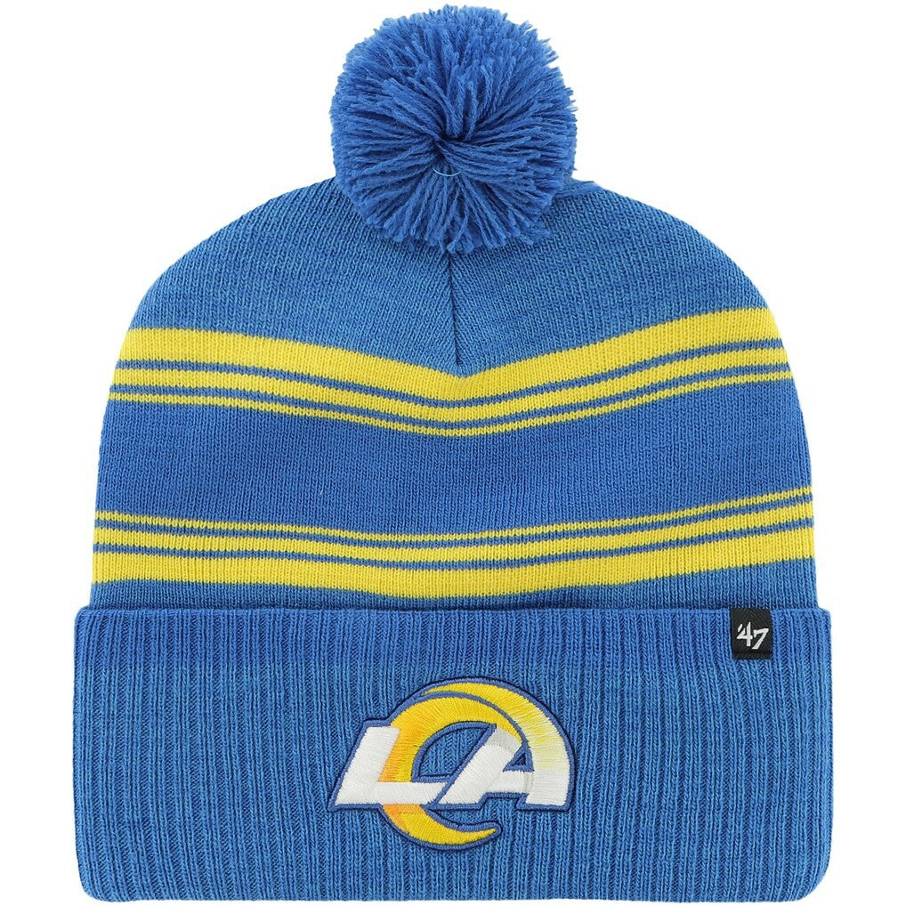 Los Angeles Rams '47 Fadeout Cuffed Knit Hat with Pom Royal | 47 brand
