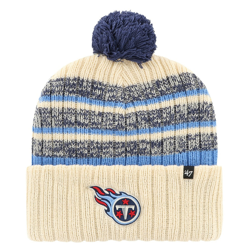 Tennessee Titans '47 Tavern Cuffed Knit Hat with Pom Cream | 47 brand