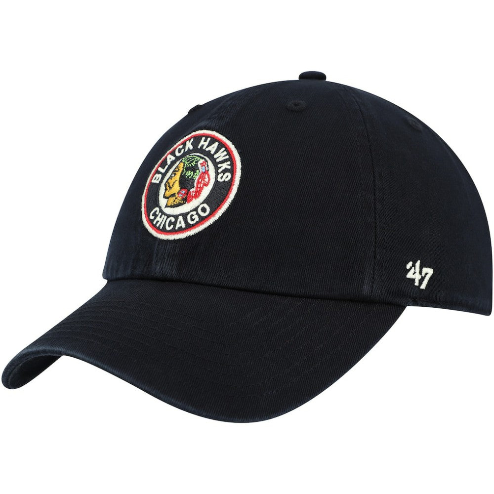 Chicago Blackhawks '47 Clean Up Adjustable Hat - Black - NHL