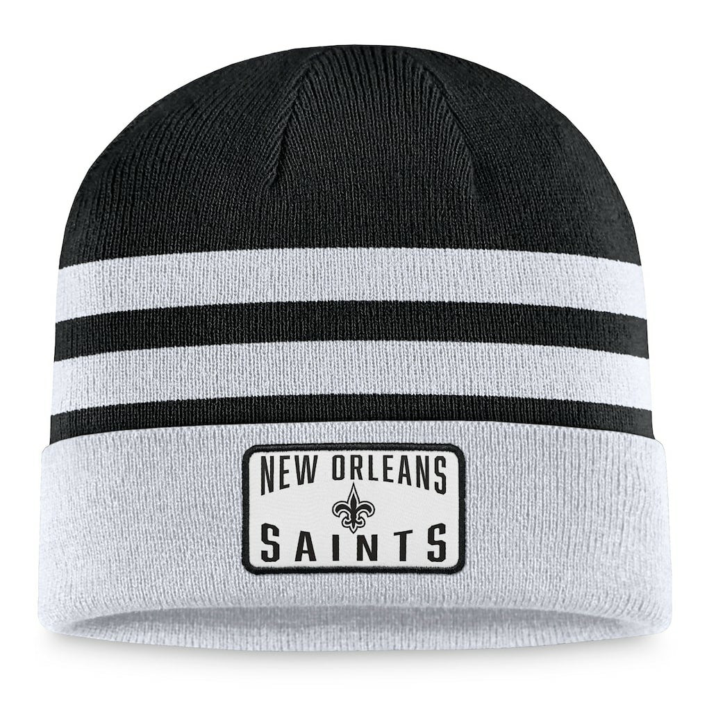 New Orleans Saints Logo Cuffed Knit Hat Heather Gray | Fanatics