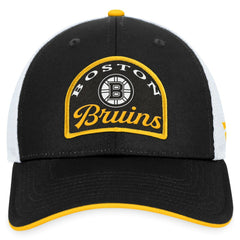 Boston Bruins Fanatics Fundamental Adjustable Hat - Black/White - NHL