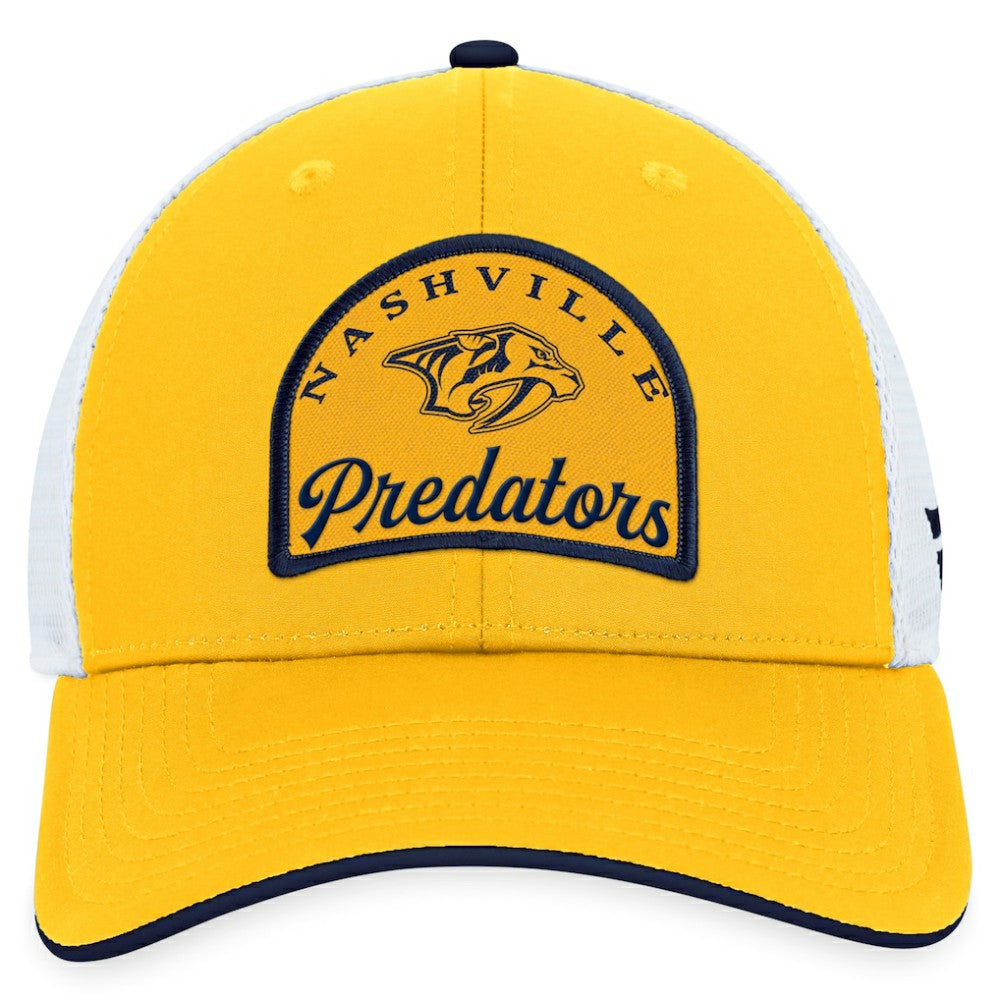 Nashville Predators Fanatics Fundamental Adjustable Hat - Gold/White - NHL