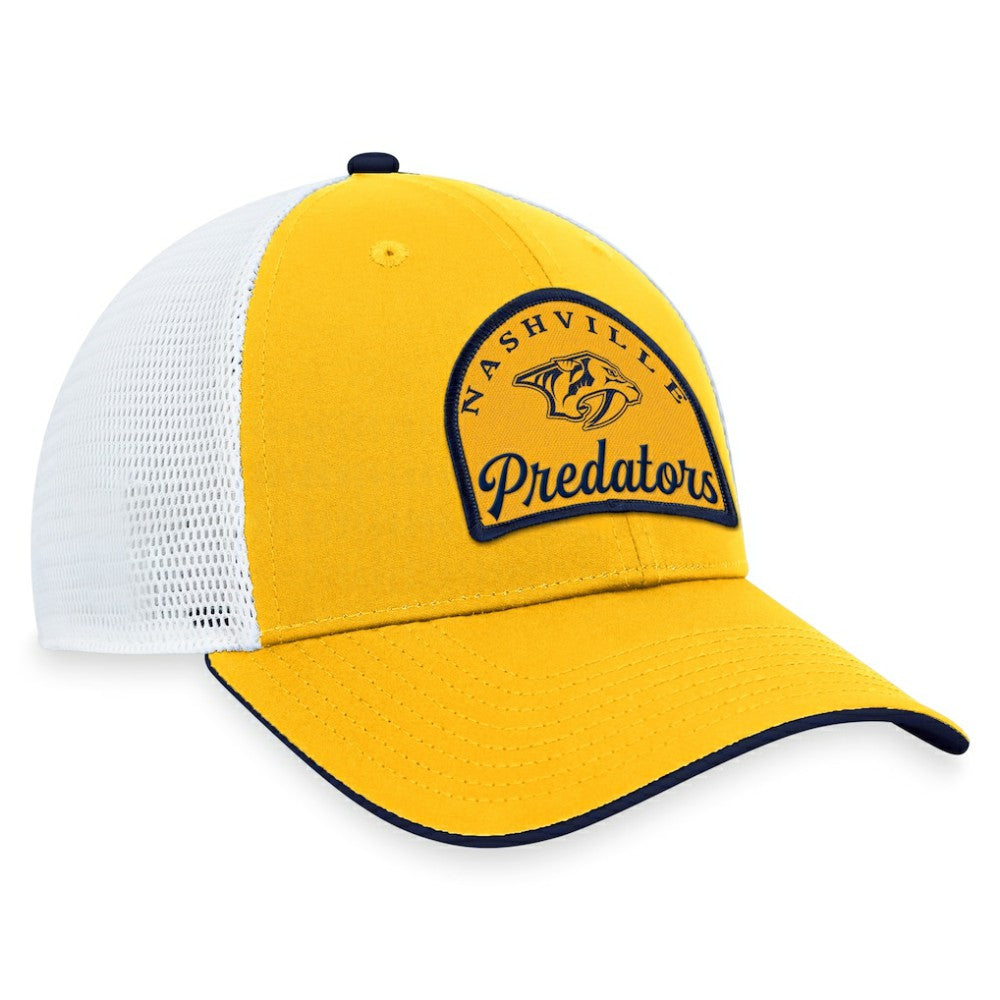 Nashville Predators Fanatics Fundamental Adjustable Hat - Gold/White - NHL