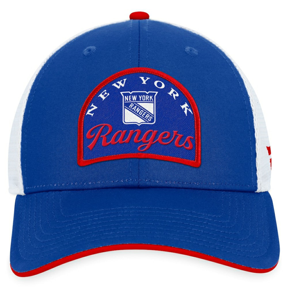 New York Rangers Fanatics Fundamental Adjustable Hat - Blue/White - NHL