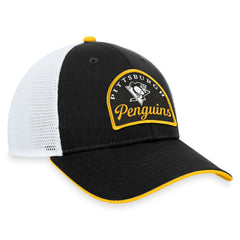 Pittsburgh Penguins Fanatics Fundamental Adjustable Hat - Black/White - NHL