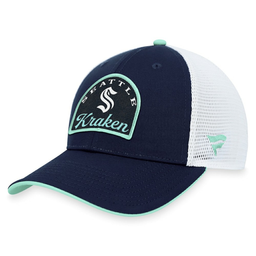 Seattle Kraken Fanatics Fundamental Adjustable Hat - Deep Sea Blue/White - NHL