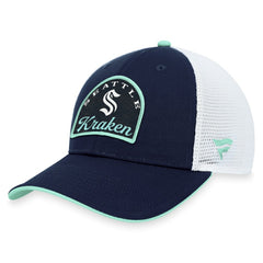 Seattle Kraken Fanatics Fundamental Adjustable Hat - Deep Sea Blue/White - NHL