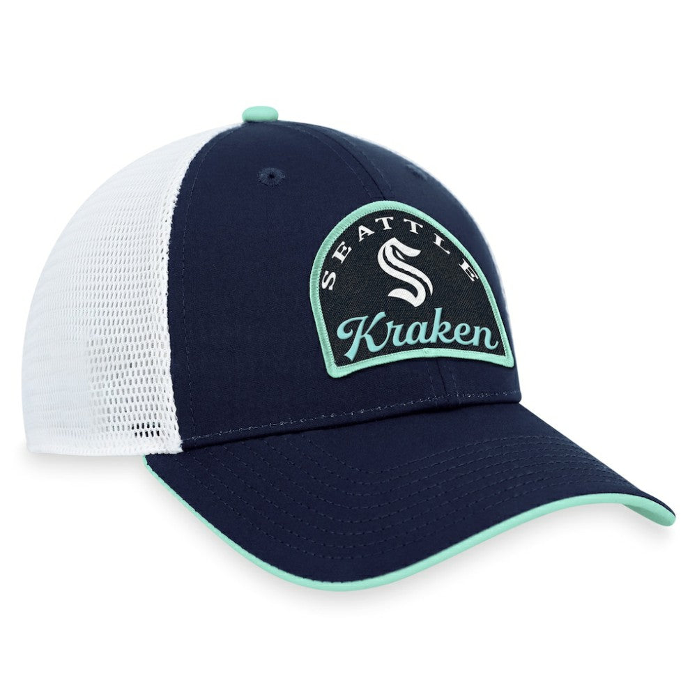 Seattle Kraken Fanatics Fundamental Adjustable Hat - Deep Sea Blue/White - NHL