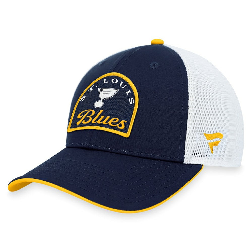St. Louis Blues Fanatics Fundamental Adjustable Hat - Navy/White - NHL