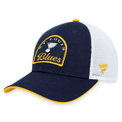 St. Louis Blues Fanatics Fundamental Adjustable Hat - Navy/White - NHL