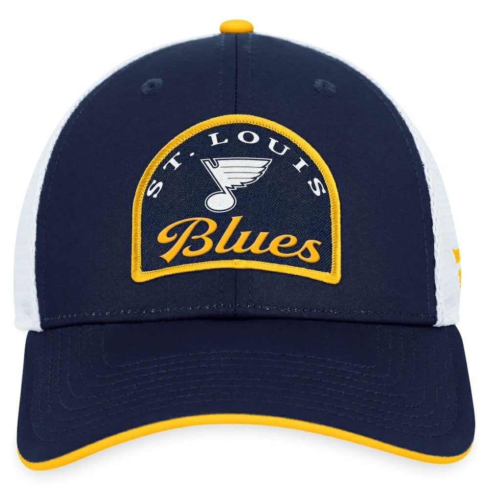 St. Louis Blues Fanatics Fundamental Adjustable Hat - Navy/White - NHL
