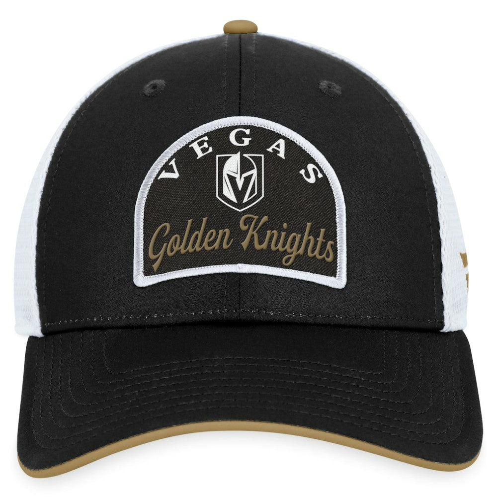 Vegas Golden Knights Fanatics Fundamental Adjustable Hat - Black/White - NHL